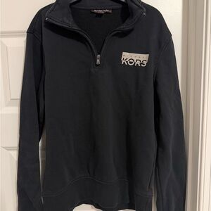 Michael Kors Men's Black Zip-Up Sweater